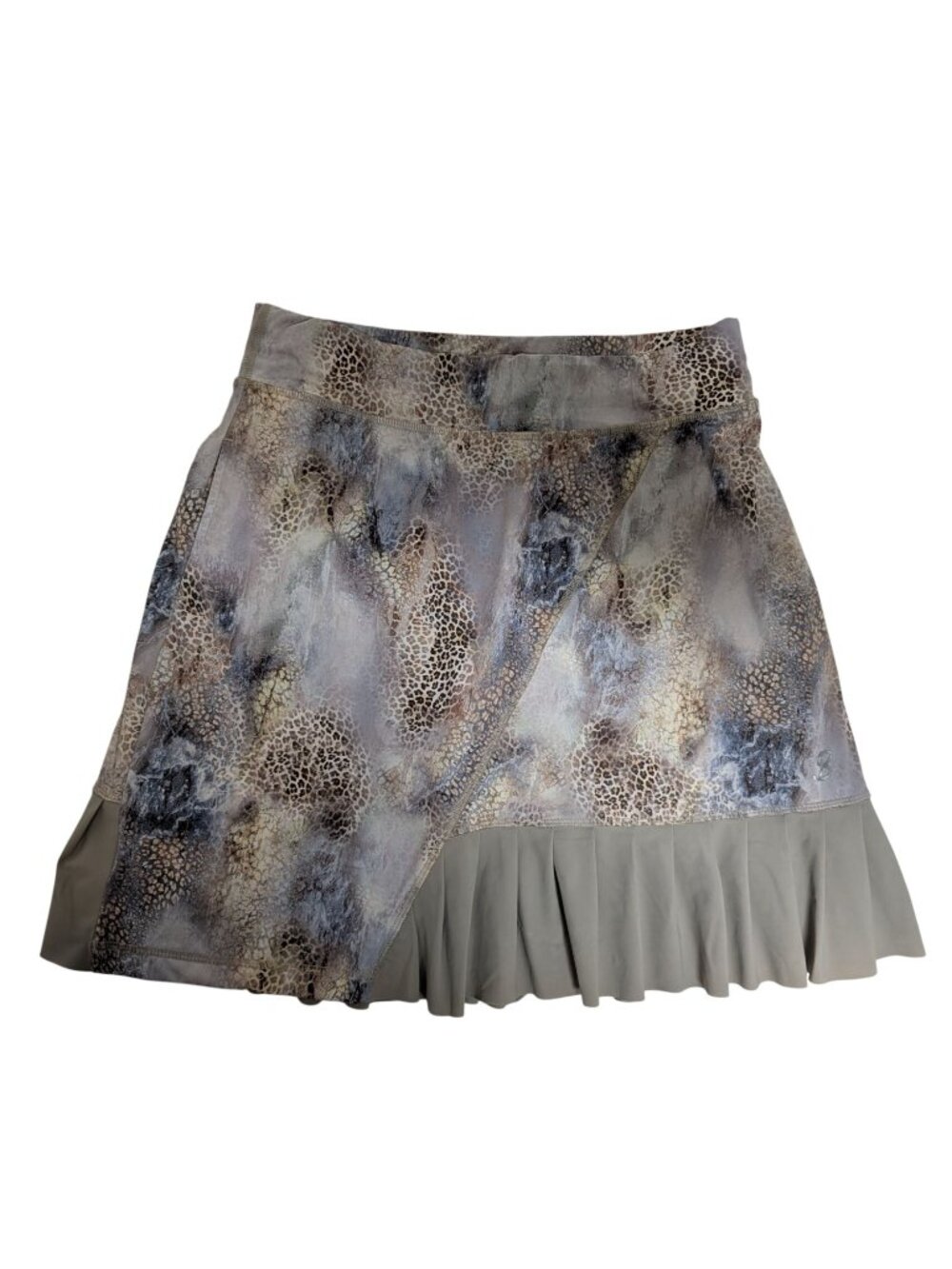 Sofibella Womens Tennis Skort Skirt S Gray Animal Print Pleated Hem Golf Pickle